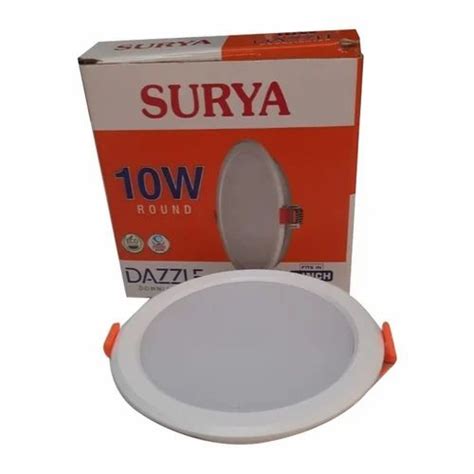 10W Surya Dazzle Downlight Surface Mounted Round At Rs 200 Piece In