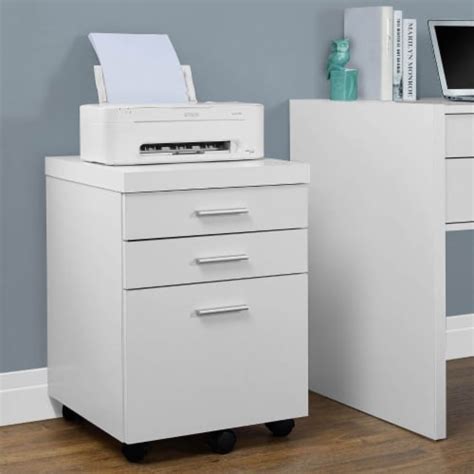 Monarch 3 Drawer Rolling Portable Filing Cabinet White 1 Piece Ralphs