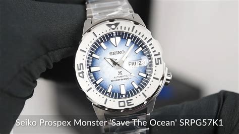 Seiko Prospex Monster Save The Ocean Srpg57k1 Youtube