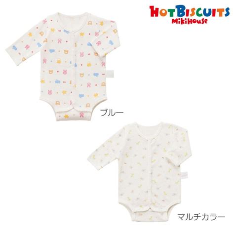 HOT BISCUITS ミキハウス 長袖ボディシャツ 前開き ブルー マルチカラー cm cm ホットビスケッツ ミキハウスホットビスケッツ公式店 通販 Yahoo