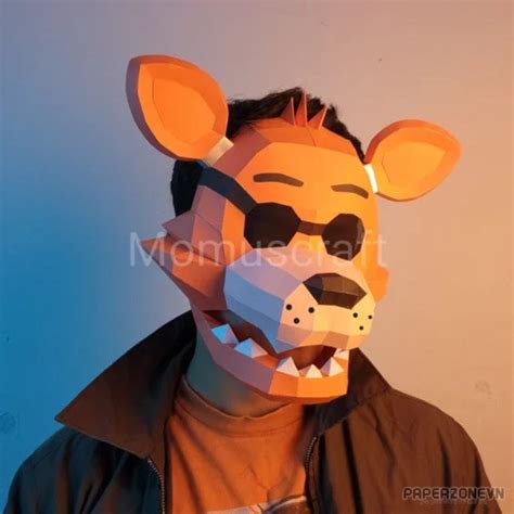 Low Poly Head Wearable Five Nights At Freddy S Glamrock Gancho Foxy