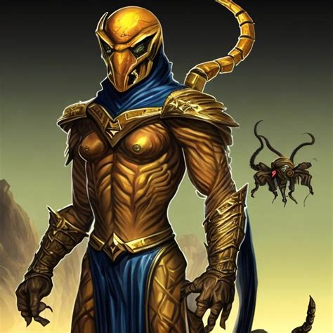 A Scorpion With Human Features Full Body Heroes Of