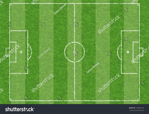 Textured Soccer Field Marking Vector Illustration Stock Vector Royalty