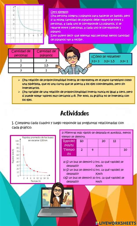 8vo Proporcionalidad Inversa Worksheet Material Didactico Para