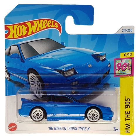 Hot Wheels 96 Nissan 180SX Type X HW The 90s 6 10 211 250 HTB08 Blue 2024 Protector Short