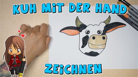 Kuh Mit Der Hand Einfach Malen Für Kinder Ab 6 Jahren Malen Mit Evi Deutsch Youtube