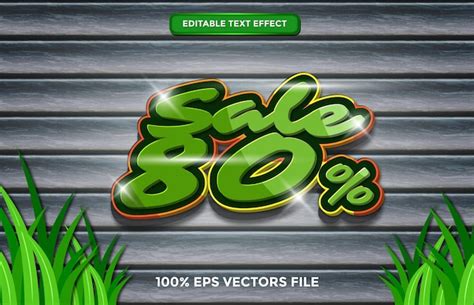 Premium Vector Editable Text Effect Sale Premium Vector