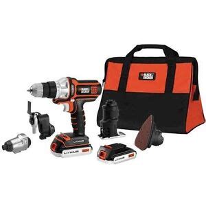 Black Decker Matrix V Tool Combo Kit Drill Impact Driver Sanderjig