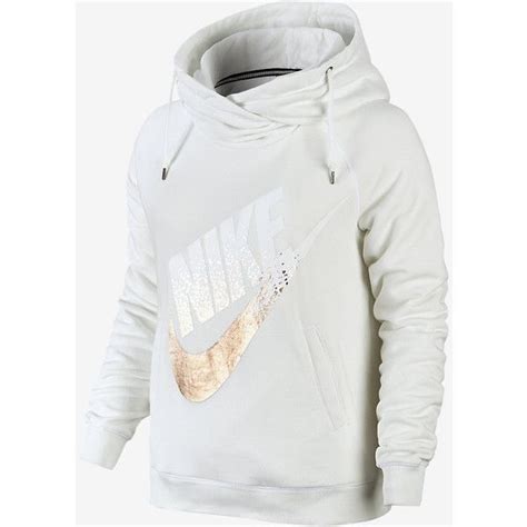 Nike Rally Metallic Funnel Neck Pullover Womens Hoodie €60 Liked On Polyvore