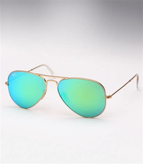 Ray Ban Aviator Rb 3025 Colored Mirror Sunglasses Green