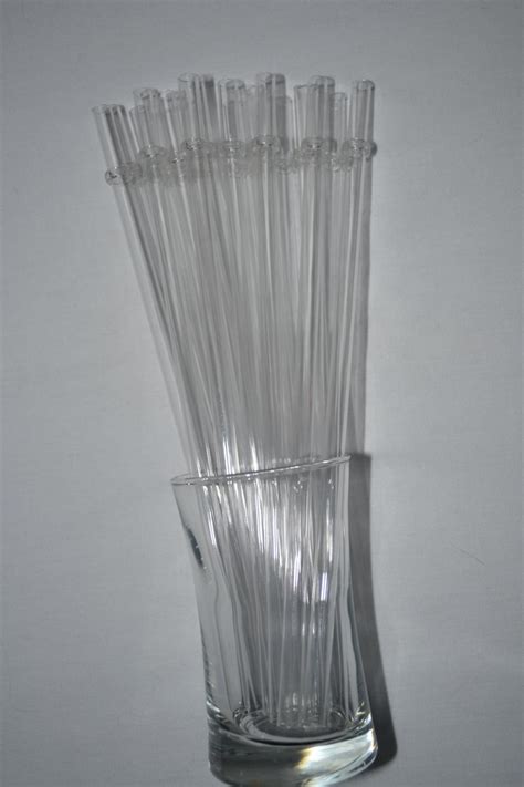 10 Reusable 9 Inch Clear Straws With Rings Bpa Free Etsy