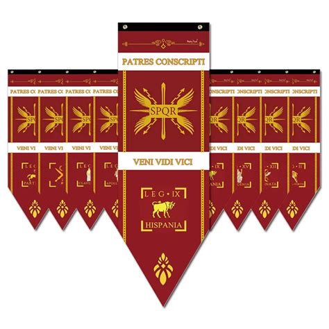 Roman Legionary Flag Spqr Rome Empire Legions War Banners House Room