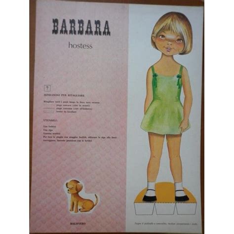 Bambola Di Carta Barbara Hostess Malipiero 1969 Book Cover I Am