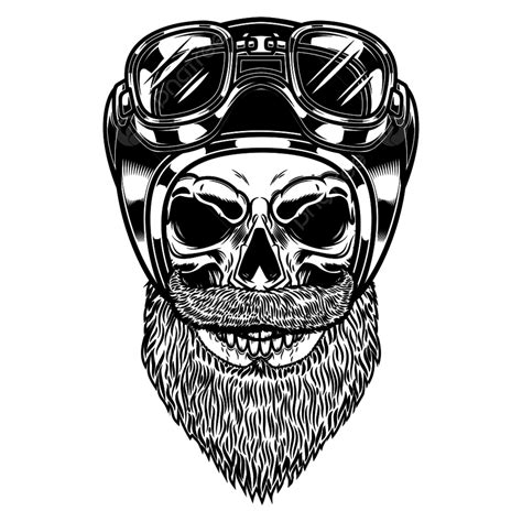 Racer Helmet Vector Design Images Biker Skull In Racer Helmet In