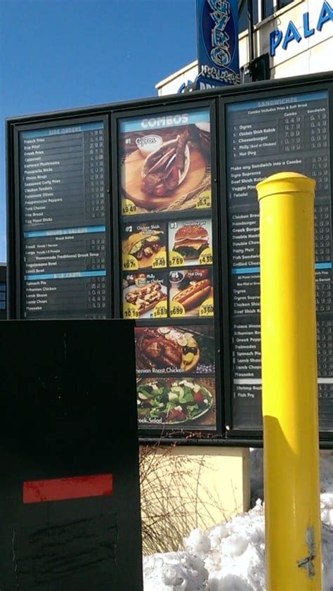 Menu at Gyro Palace restaurant, Milwaukee, 602 S 2nd St