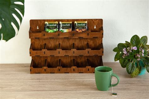 Tea Organizer Shelf Tea Organizer Chest Tea Storage With - Etsy