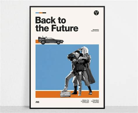 Back To The Future Retro Movie Print Modern Vintage Mid Century