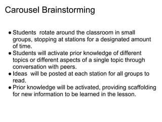 Cooperative Learning With Carousel Brainstormi PPT