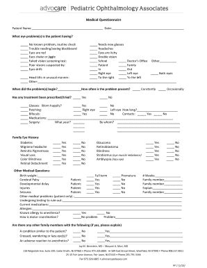 Fillable Online Medical Questionnaire Advocare Fax Email Print