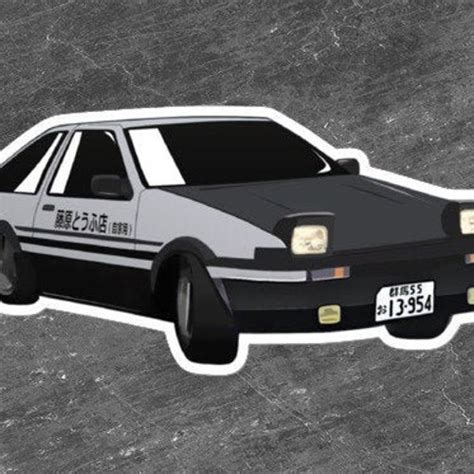 Ae Fujiwara Tofu Shop Drift Car Sticker Etsy