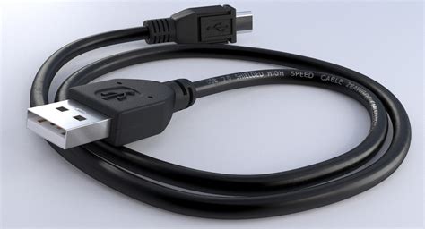 Free 3d Usb Cable Turbosquid 1274715