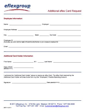 Fillable Online Fsa Additional Debit Card Request Form Mmchr Fax