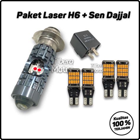 Jual Paket Lampu H6 Laser D2 D3 Dan Lampu Sein Dajjal 45 LED Super