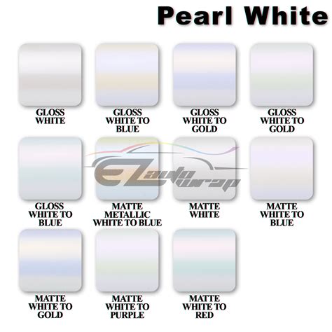 Pearl White Gloss Matte Metallic Style Vinyl Wrap Sticker Decal Air