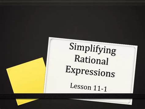 Ppt Simplifying Rational Expressions Powerpoint Presentation Free