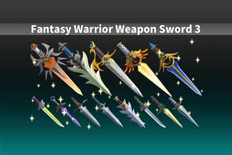 Fantasy Warrior Weapon Sword 3 Set Pack 2d Icons Unity Asset Store