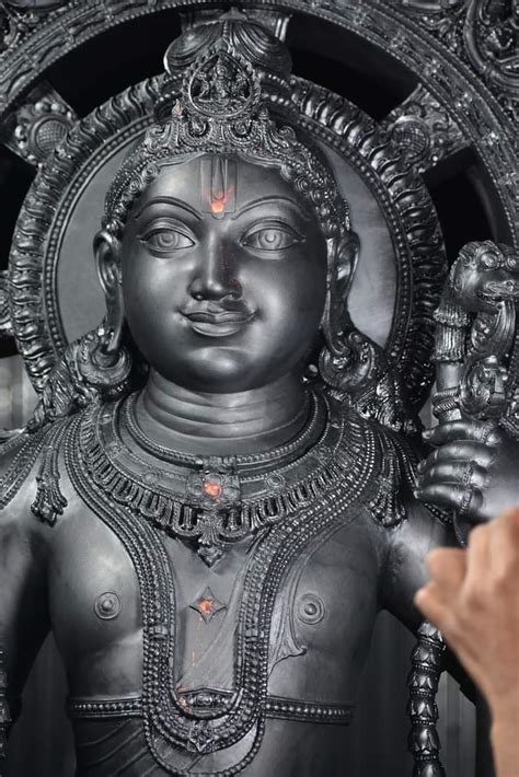 In Pics Two Exquisite Ram Lalla Idols Await Final Placement See