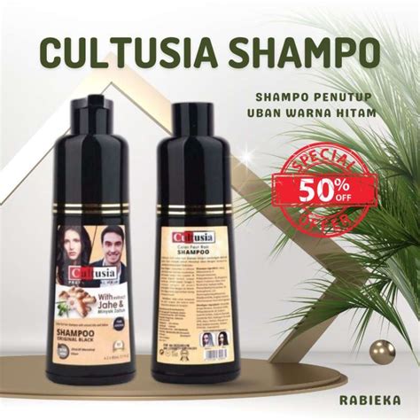 Promo Cultusia Shampo Black Extract Jahe Minyak Zaitun Diskon Di