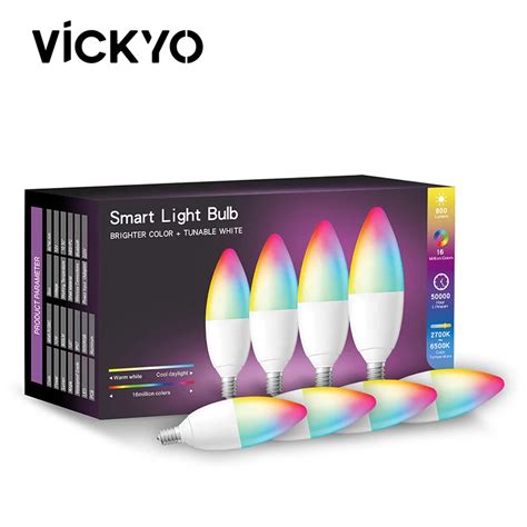 Vickyo Ampoule Intelligente Wifi Tuya Lampe De Vie Intelligente Rgb