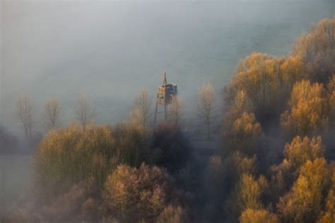 Hamm Aus Der Vogelperspektive Nebel Und Tiefliegende Wolkenfelder Am