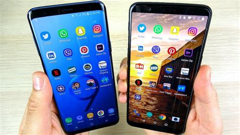 Galaxy S9 Plus Vs Oneplus 5t Speed Test Youtube