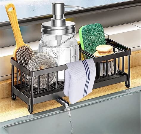 Amazon Sponge Holder For Kitchen Sink Sink Caddy Rustproof 304