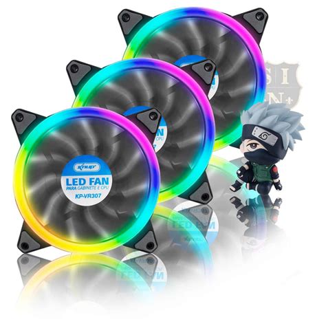 Kit Cooler Fan Led Colorido Ou Rgb X X Cm Mm Gabinete