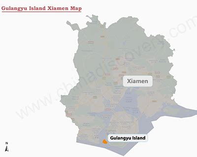 Gulangyu Island Map, Gulangyu Map, Gulangyu Xiamen Map