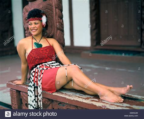 Maori Frau Nordinsel Neuseeland Künstler Adina Tovy Stockfoto Bild