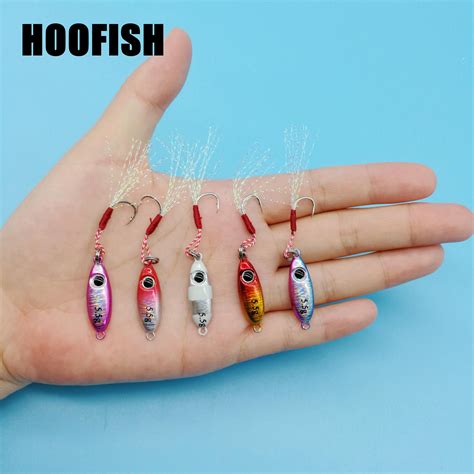 HOOFISH 10PCS LOT Micro Metal Jig Fishing Lure 5 5g 7 5g 10g 14g 17g