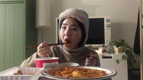 ASMR KOREAN 한국어 떡볶이 행복론 수다 신전치즈떡볶이 참치마요덮밥 어묵튀김 tteokbokki eating