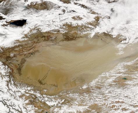 Dust Over The Tarim Basin Image Of The Day