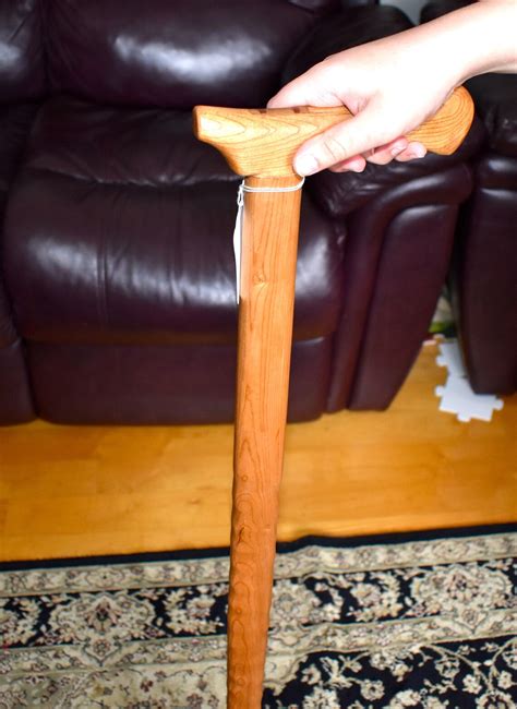 Rustic Cherry Walking Canes Amish Style Natural Wood With Organic