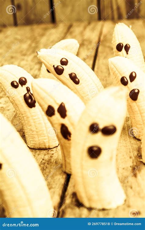 Halloween Banana Ghosts Stock Photo Image Of Fruit 269778518