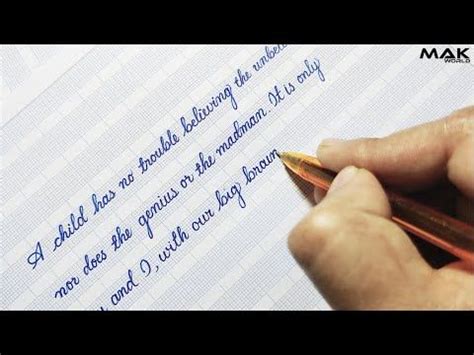 Beautiful Cursive Handwriting With Normal Gel Pen Cursive Handwriting