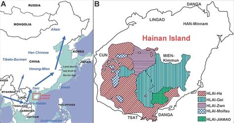 Geographic Location Of The Hainan Island And Distributions Of The