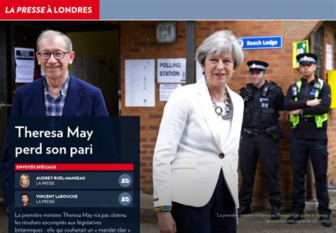 Theresa May perd sa majorité absolue La Presse