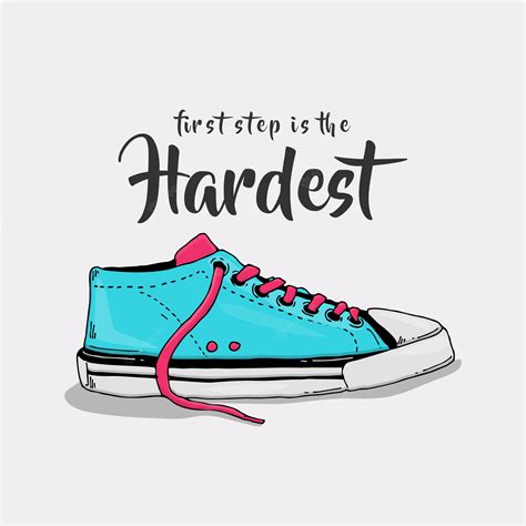 Premium Vector | Slogan with pastel sneaker illustration