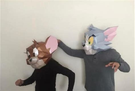 TOM Y JERRY mask Etsy España Cosas de papel Tom y jerry Mascaras