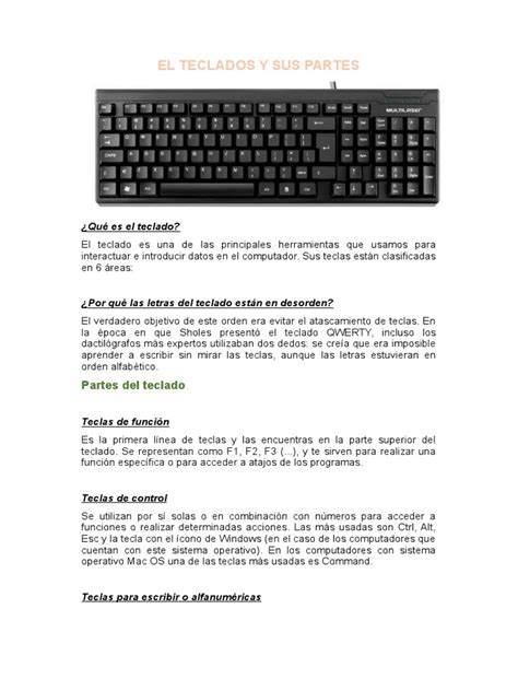 El Teclados Y Sus Partes Pdf